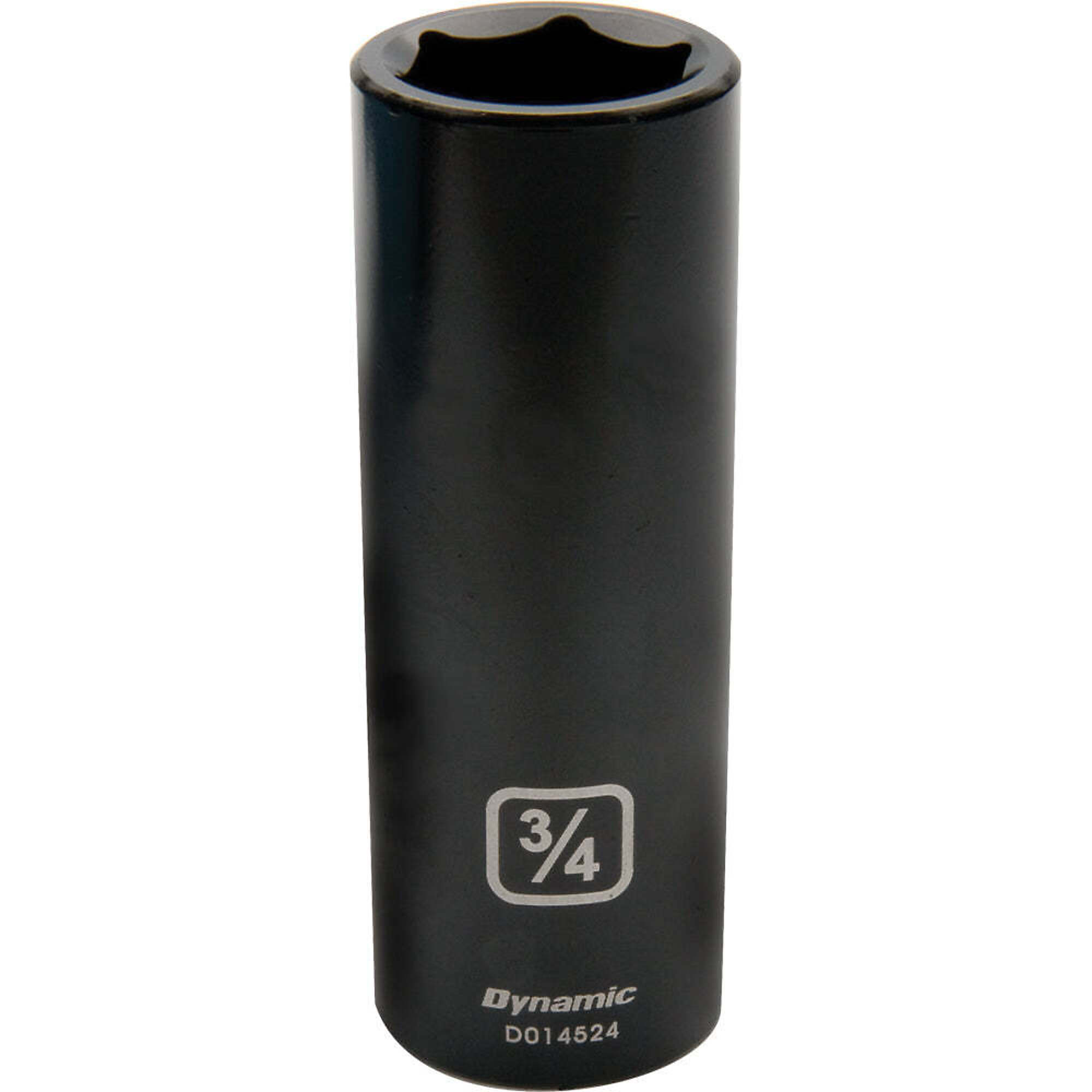 Dynamic Tools 1/2" Drive 6 Point SAE, 3/4" Deep Length, Impact Socket